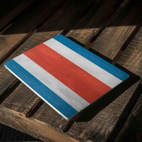 Costa Rican Flag Distressed Surface Laptop 3 13.5in Skin
